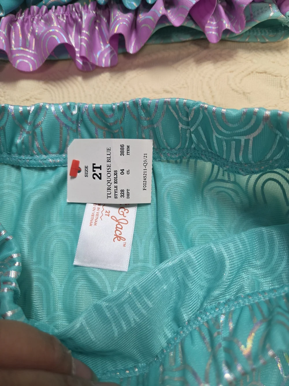 Cat & Jack Mermaid Swimsuit Set 2T